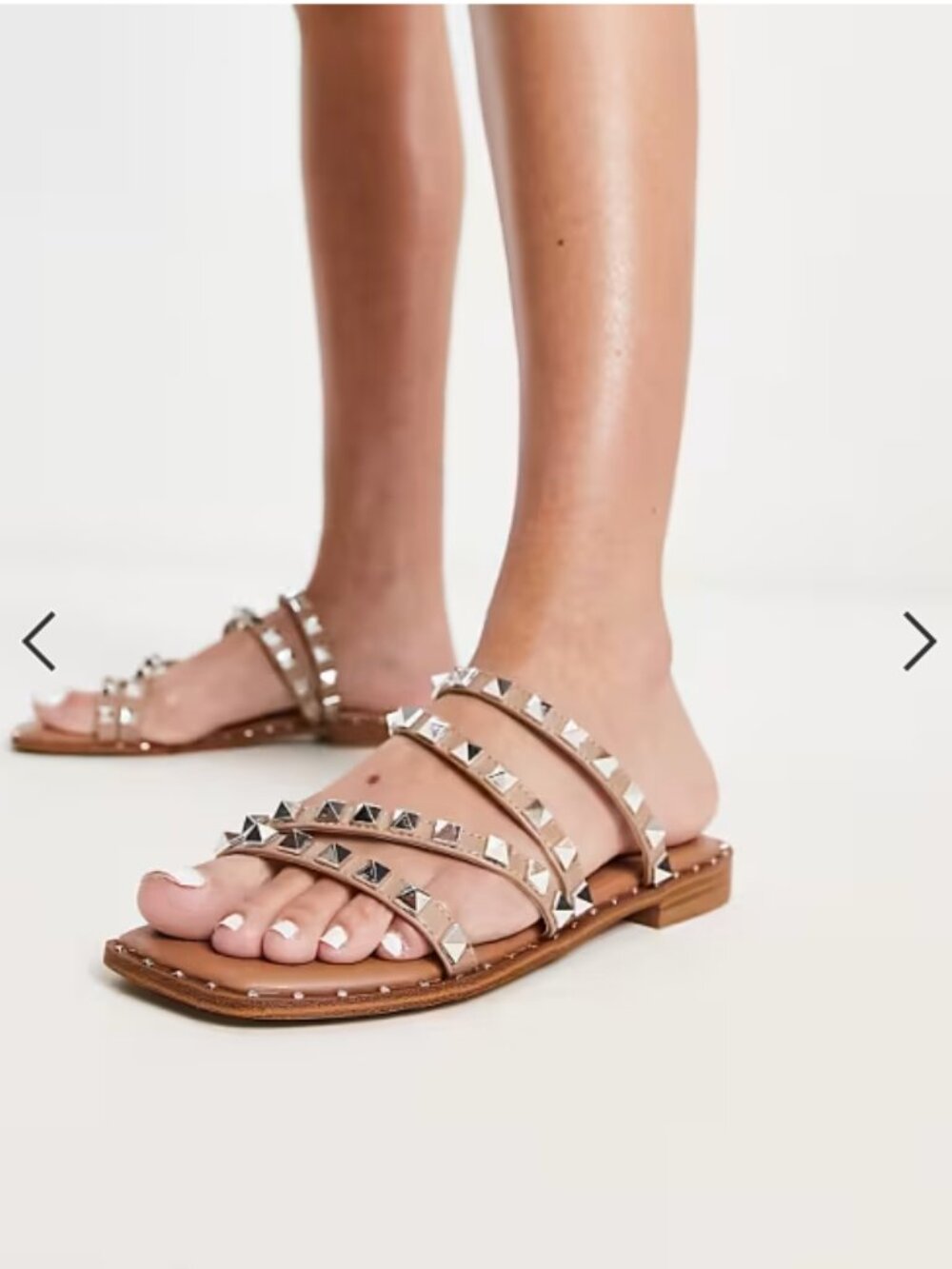 Steve Madden Skyler/Skylar Clear Rhinestone Strappy Flat Sandals Size 8